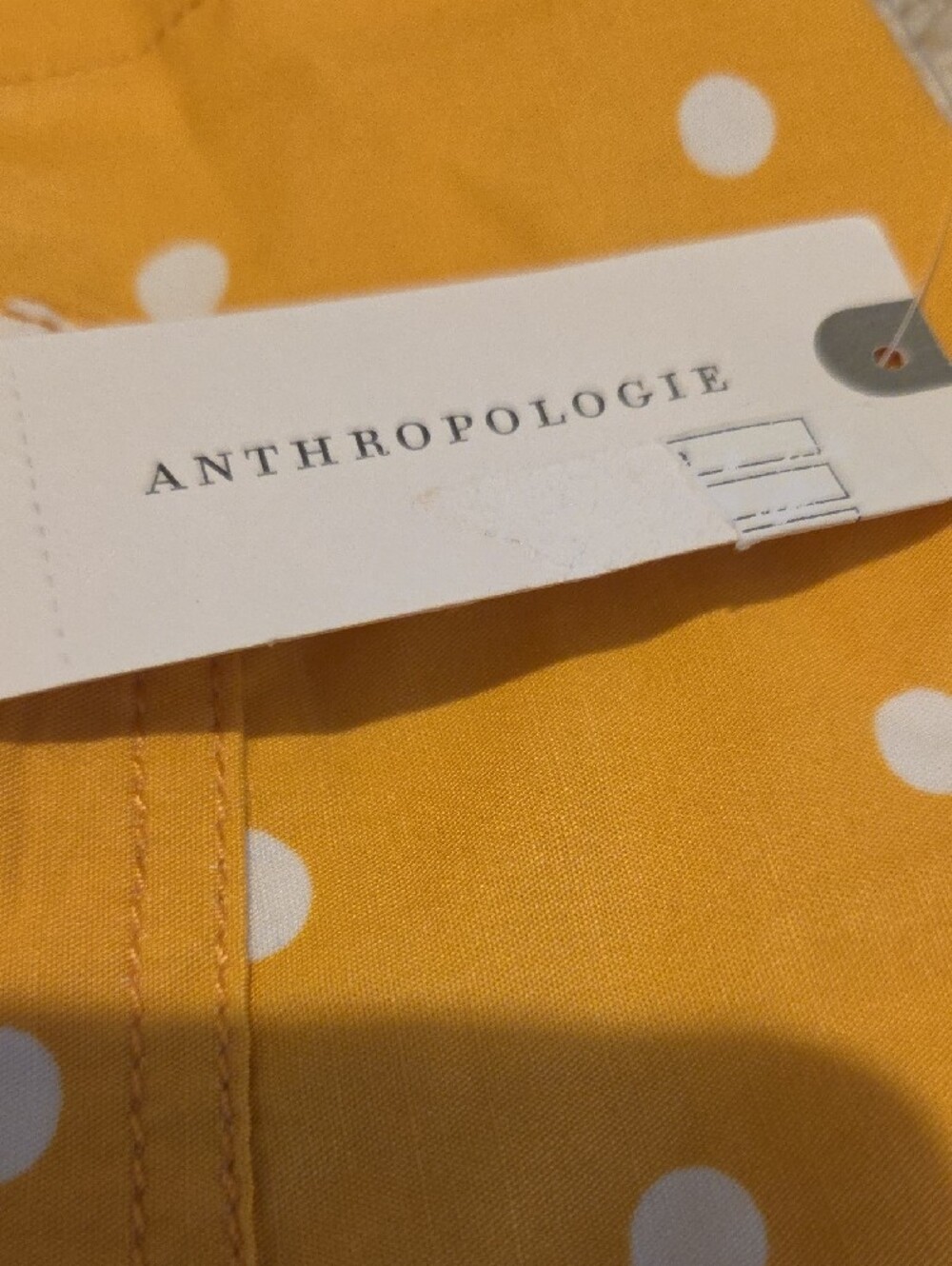 Anthropologie Yellow Polka Dot Shorts - Picture 3 of 7